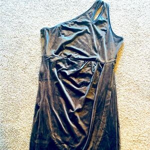 Slate blue velvet style dress